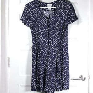 Vintage 90s Basic Editions Floral Button Up Romper Jumpsuit Playsuit